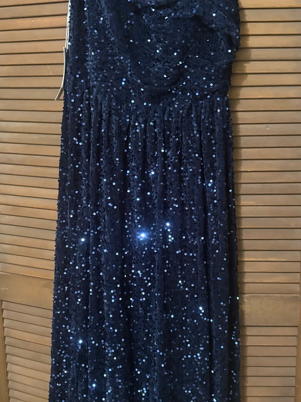 Gorgeous sparkly sequined deep navy blue formal prom wedding  18w 16w NWT